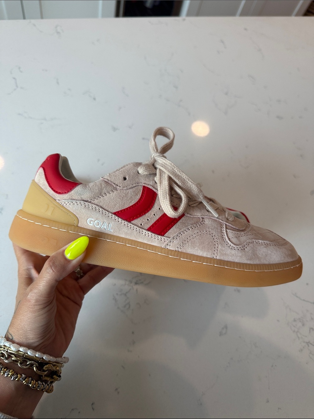 NWOT Coolway Marshmallow Suede Athletic Sneakers